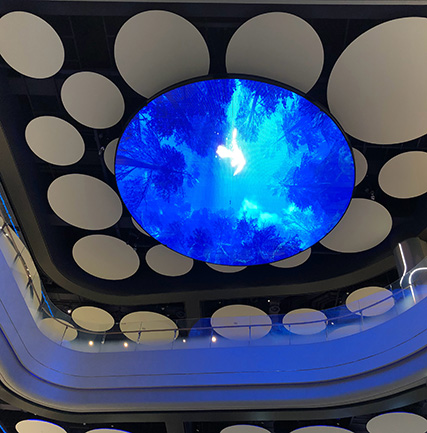 上海西岸凤巢购物中心LED通明屏项目