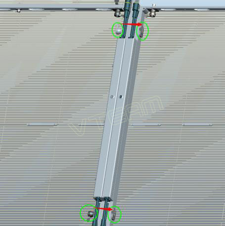 屏体横向急剧锁的固定