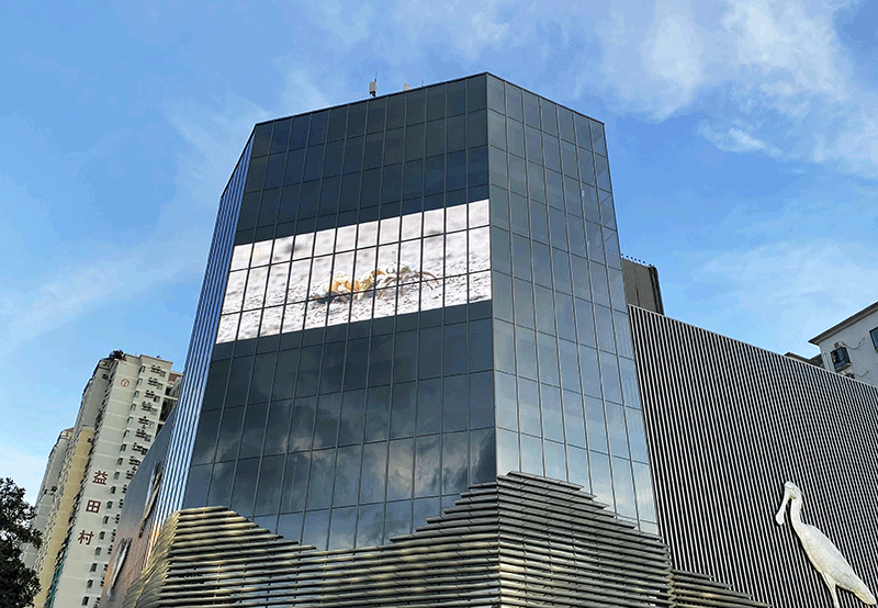 深圳电信大厦LED透显著示屏项目